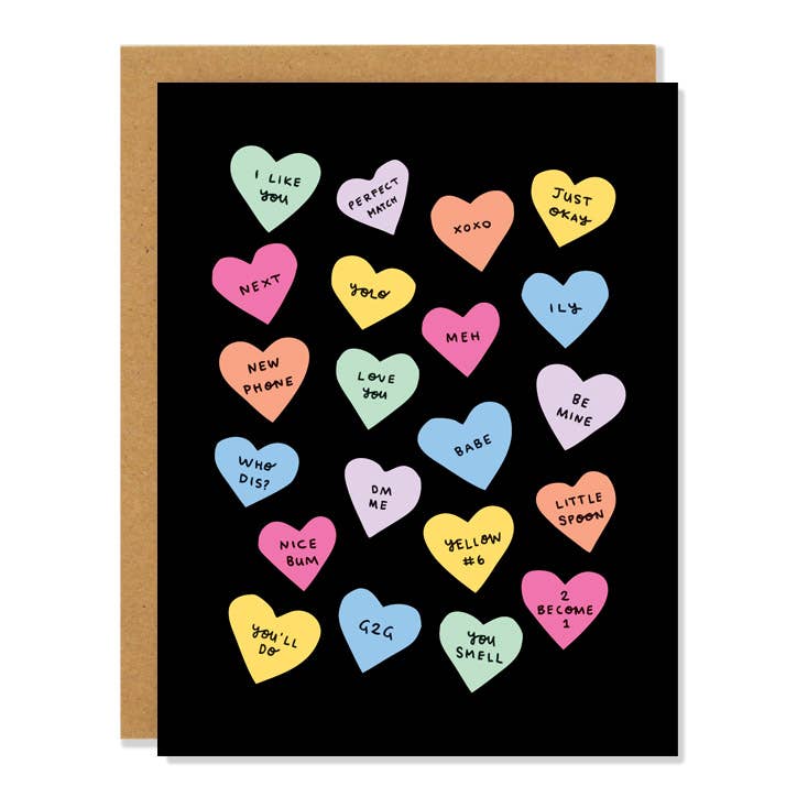 Candy Hearts - Valentine's Greeting Card