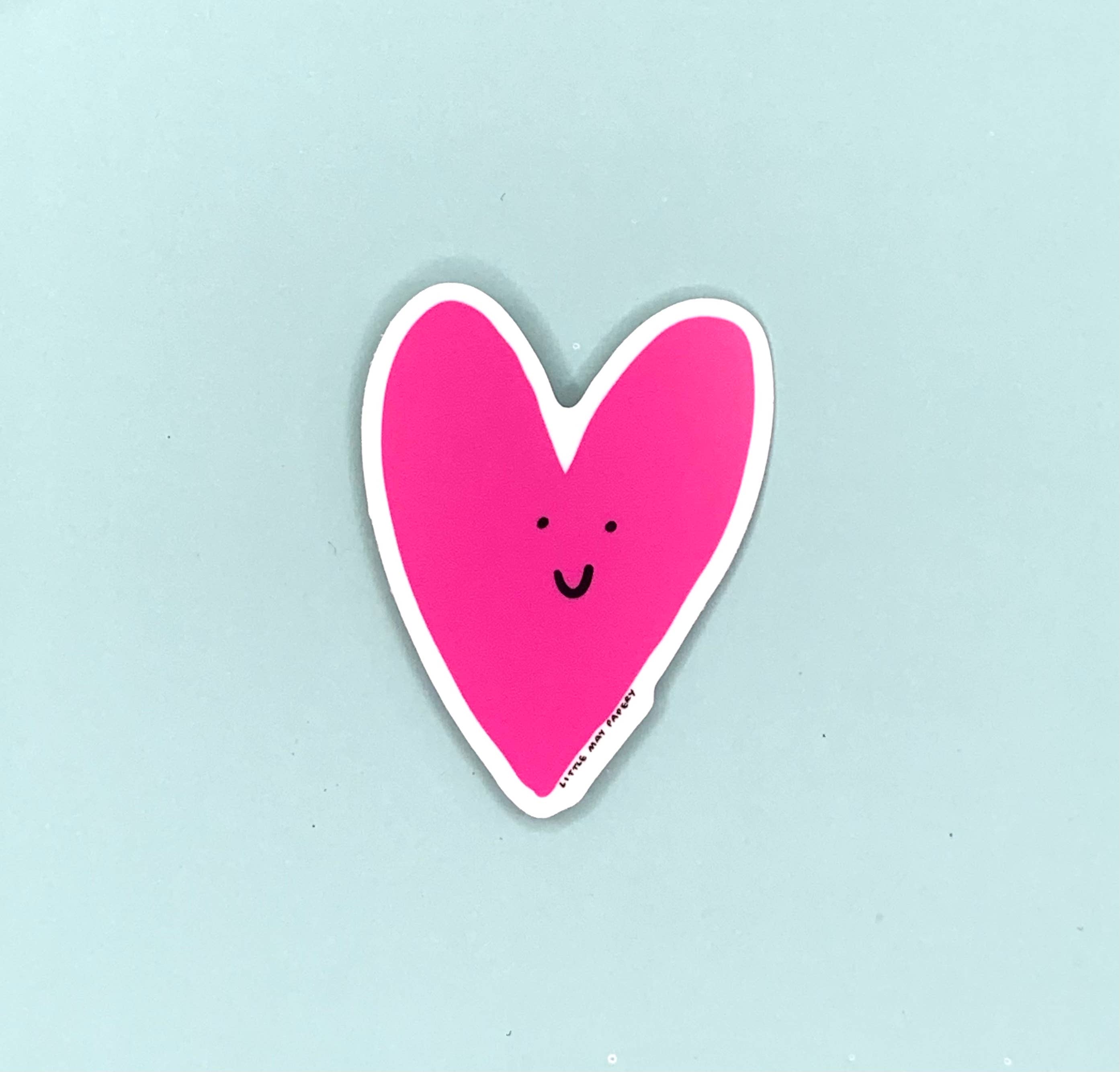 Pink Heart Vinyl Sticker