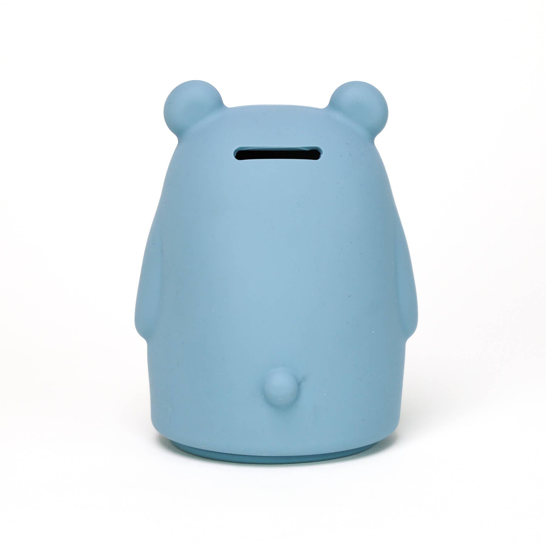 Back to School Soft Silicone Piggy Bank Bear - Blue