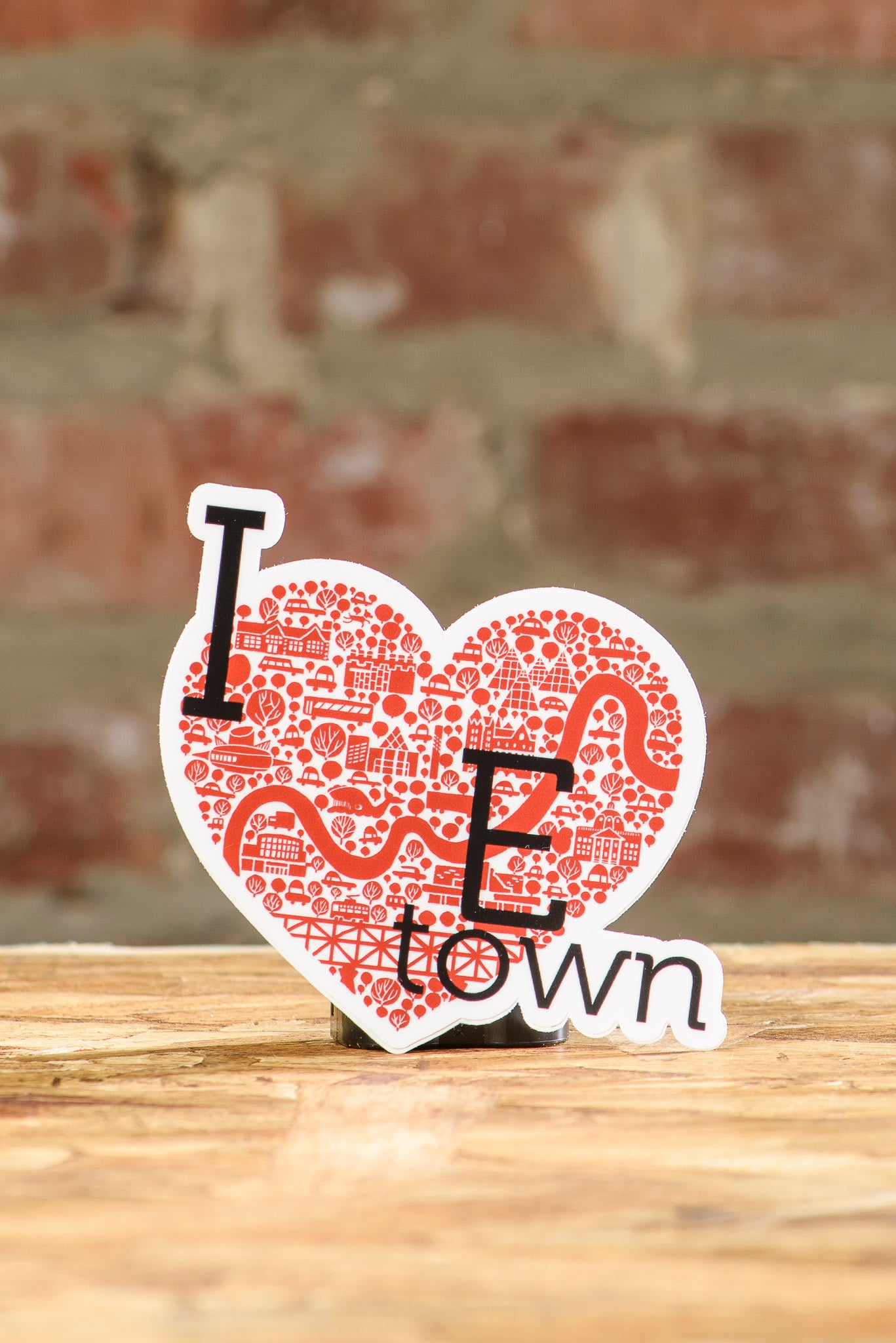 I Heart E Town Sticker